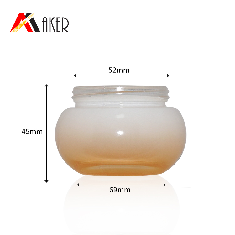 China supplier luxury 50ml round empty cosmetic glass face cream jar with electroplated screw cap in stock.jpg