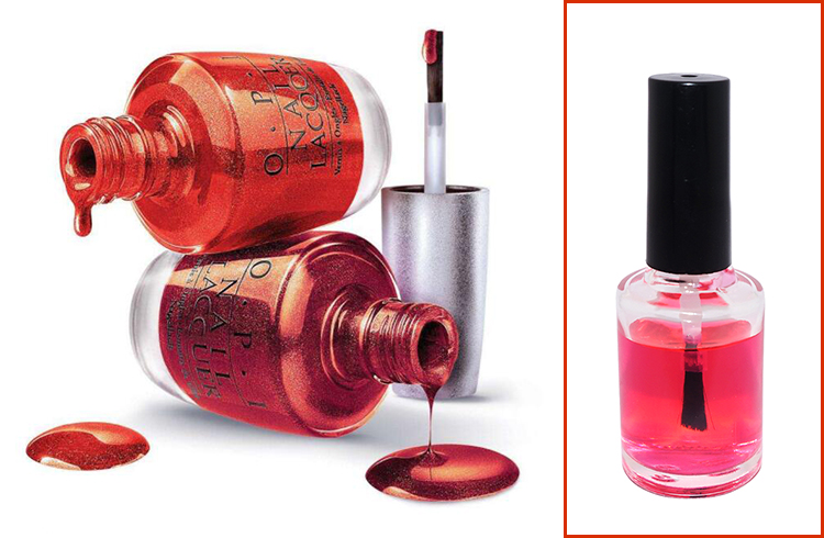 wholesale makeup 15ml cosmetic glass nail polish bottle with brush