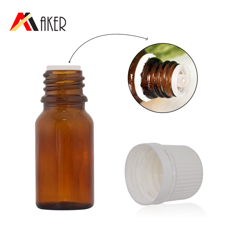 Factory supplier white plastic ribbed tamper proof screw cap and plastic orifice reducer for glass essential oil bottle.jpg