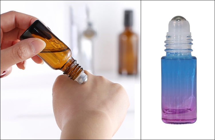Manufacturer empty square colorful mini 5ml body deodorant glass roll on bottle.jpg