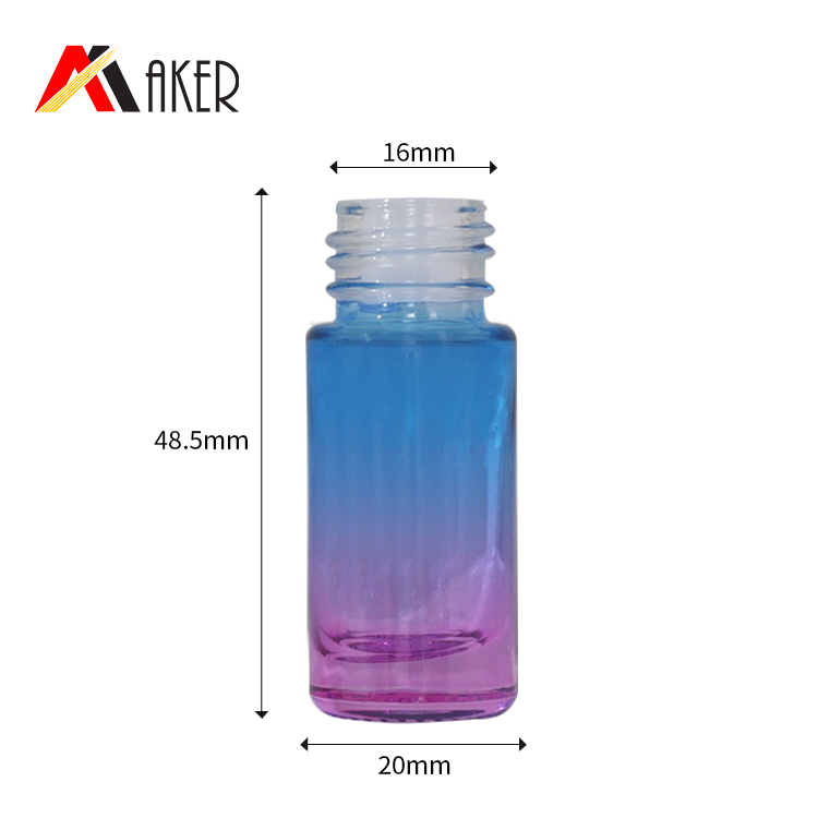 Manufacturer empty square colorful mini 5ml body deodorant glass roll on bottle.jpg