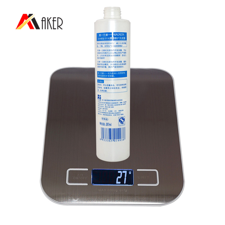 300ml white PE plastic empty hair care packaging bottle with disc cap for wholesale.jpg