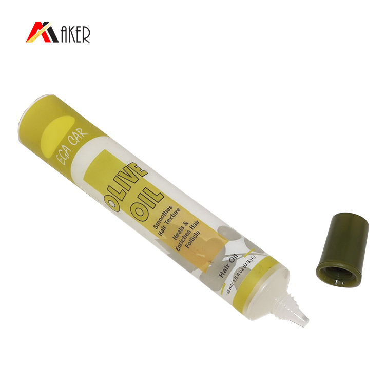 luxury blue pearl sharp mouth plastic tube cosmetic tubes packing with screw cap