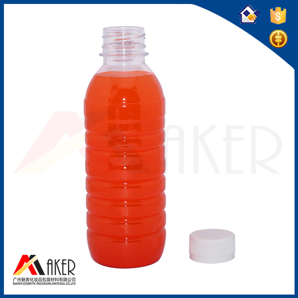 Empty Plastic Water Juice Bottle With Screw Cap