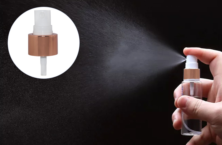Wholesale factory 24/410 fine gold aluminum covered mist sprayer pump with whole cover.jpg
