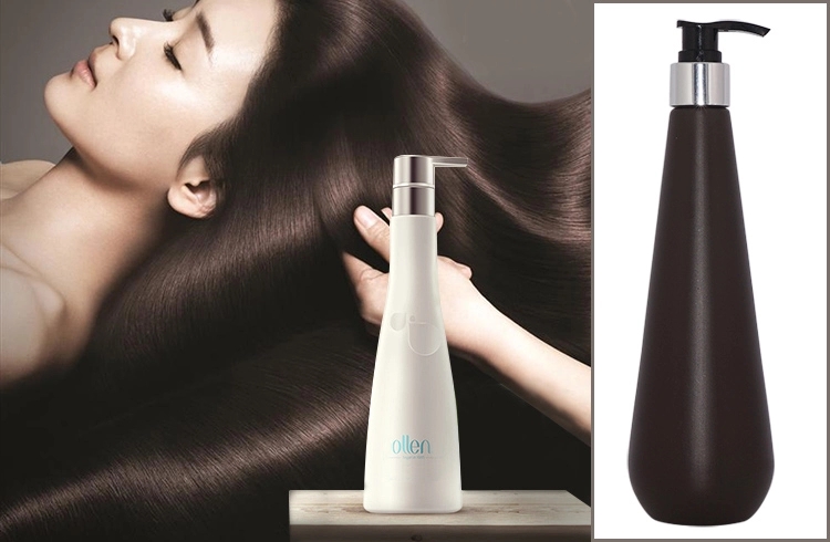 Unique shape empty brown 350ml 1000ml PE plastic cosmetic shampoo bottles set with lotion pump.jpg