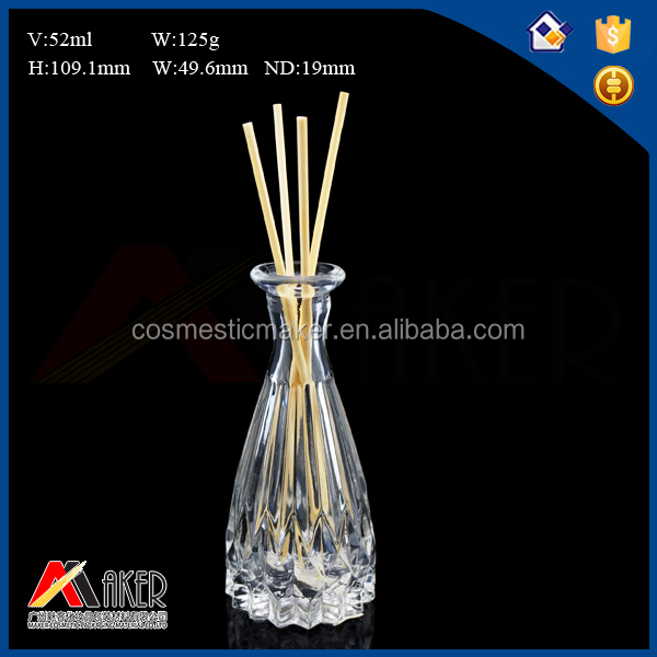 Wholesale new fragrance 50ml empty cosmetic glass aroma diffuser bottle