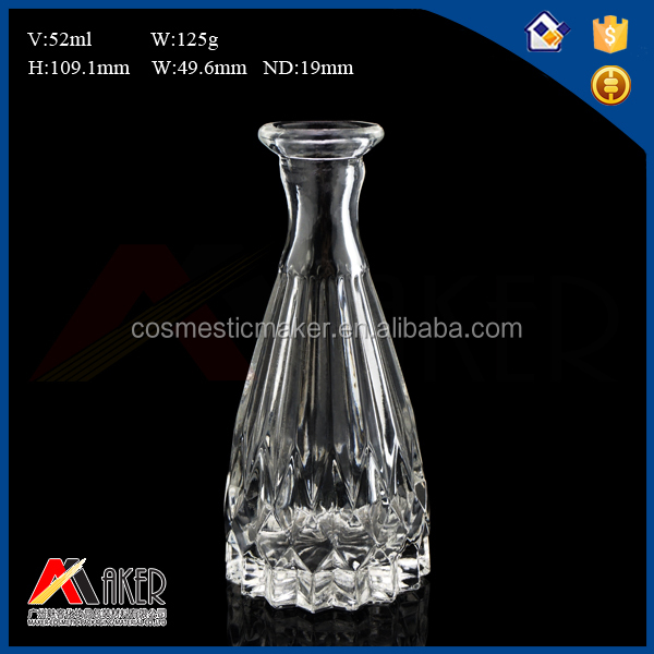 Wholesale new fragrance 50ml empty cosmetic glass aroma diffuser bottle