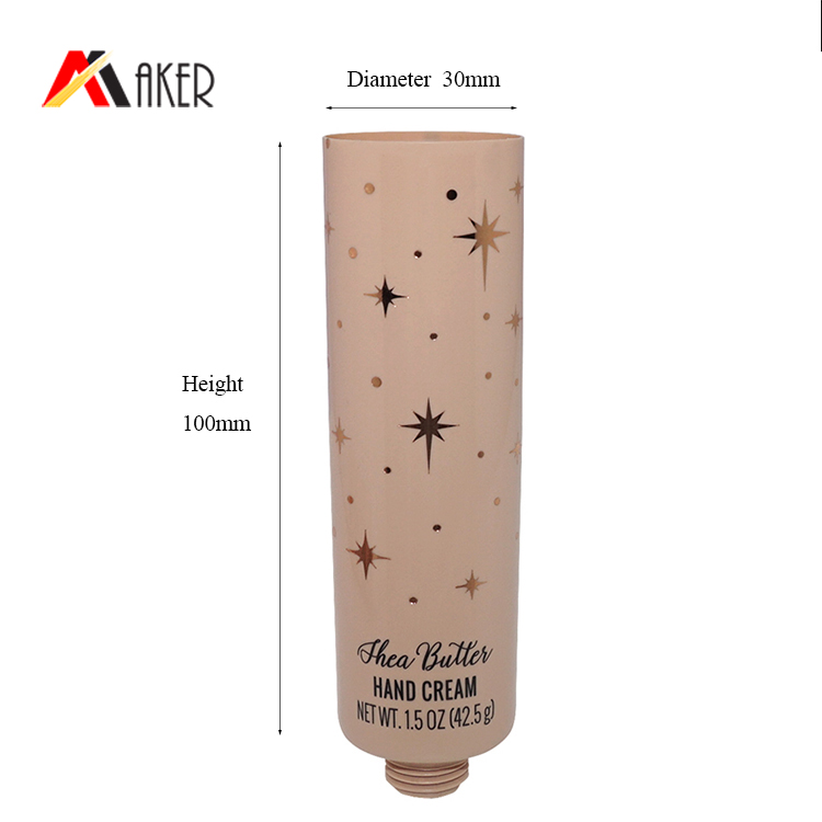 Wholesale 100ml soft cosmetic LDPE plastic hand cream tube packaging with flip top cap.jpg