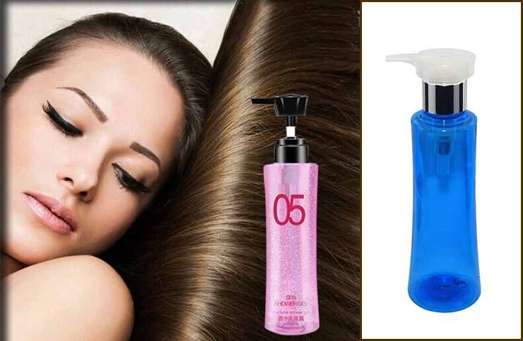 200ml empty cylinder PET plastic shampoo bottle with lotion pump.jpg