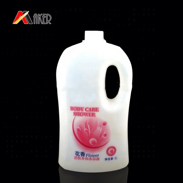 China supply empty special shape 1000ml HDPE plastic shower gel body lotion bottle with handle.jpg