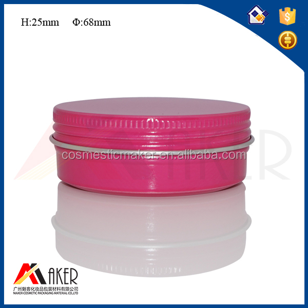 80ml Empty Elegant Cosmetic Aluminum Cream Jar