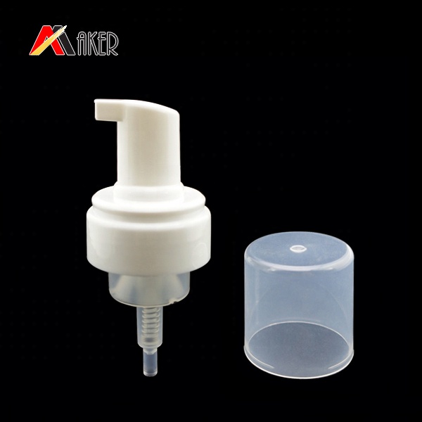 Hot sale white 42/410 cosmetic PP plastic foam pump soap dispenser for face wash.jpg