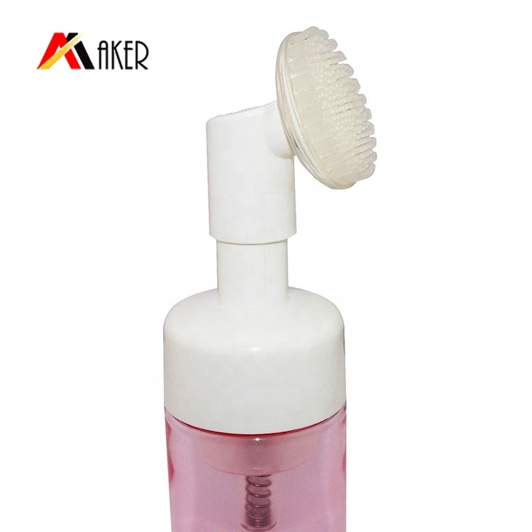 42/410 plastic PP facial cleanser foam pump dispenser with brush.jpg