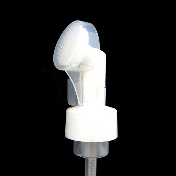 42/410 plastic PP facial cleanser foam pump dispenser with brush.jpg