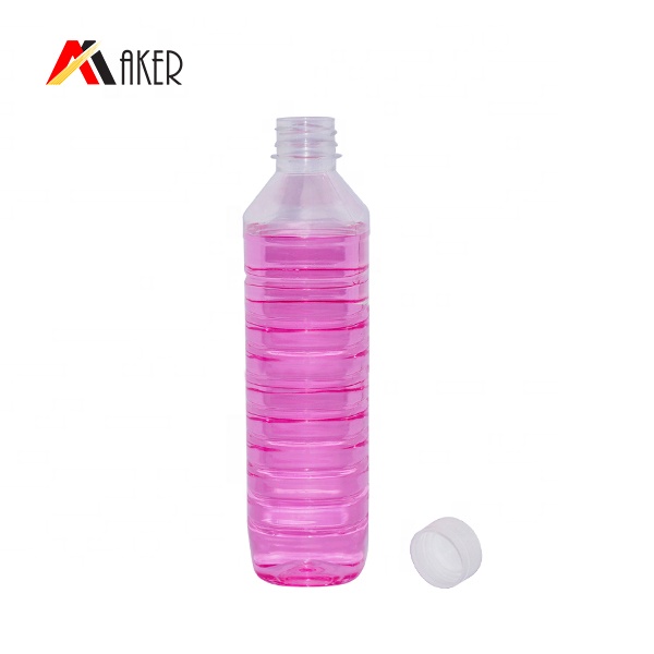 Factory price 600ml square BPA free PET beverage plastic mineral water bottle.jpg