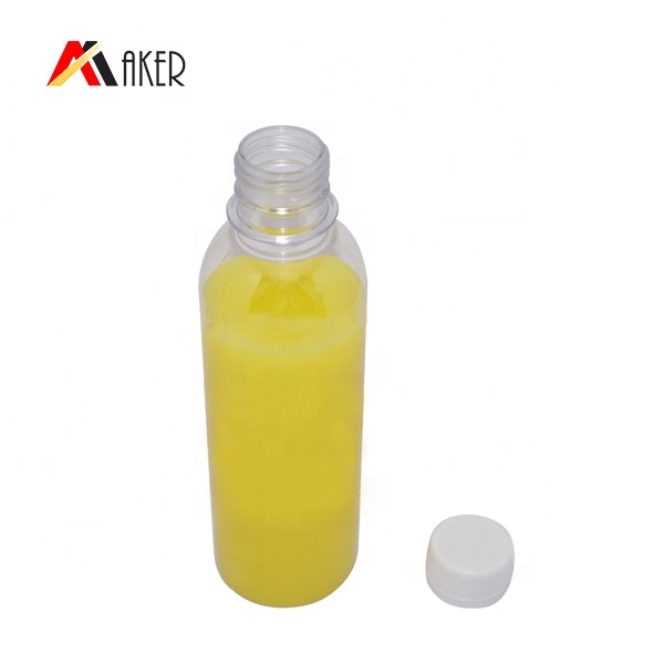 Empty Clear Round 300ml PET Plastic Beverage Juice Bottle With Screw Cap.jpg
