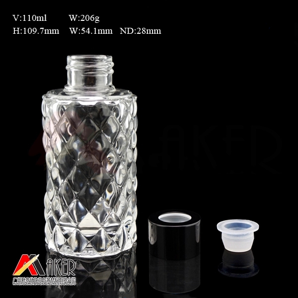 Wholesale empty 100ml square clear aroma reed diffuser glass bottle.jpg