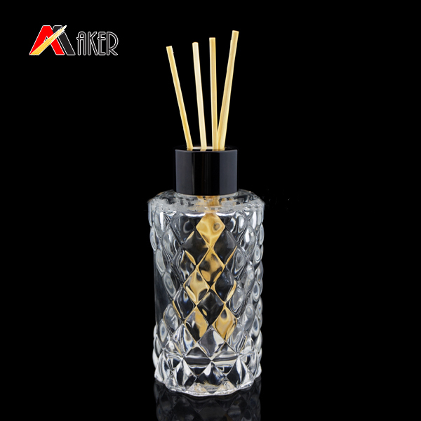 Wholesale empty 100ml square clear aroma reed diffuser glass bottle.jpg