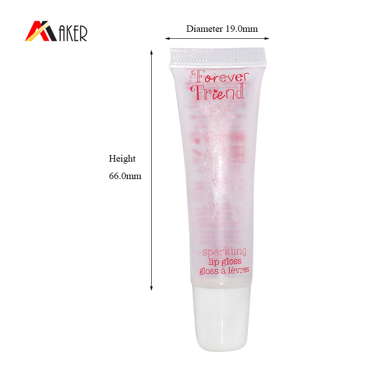 Manufacturing 15ml empty cosmetic containers pink liquid lip balm packaging tube