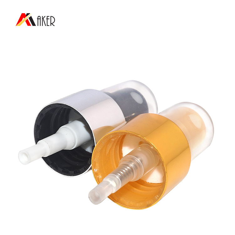 Suppliers Aluminum Fine Mist Sprayer 20/410 Gold White Pump For Plastic Bottle