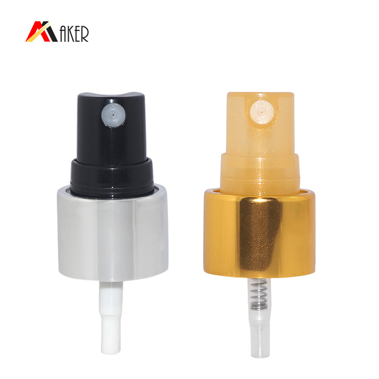 Suppliers Aluminum Fine Mist Sprayer 20/410 Gold White Pump For Plastic Bottle