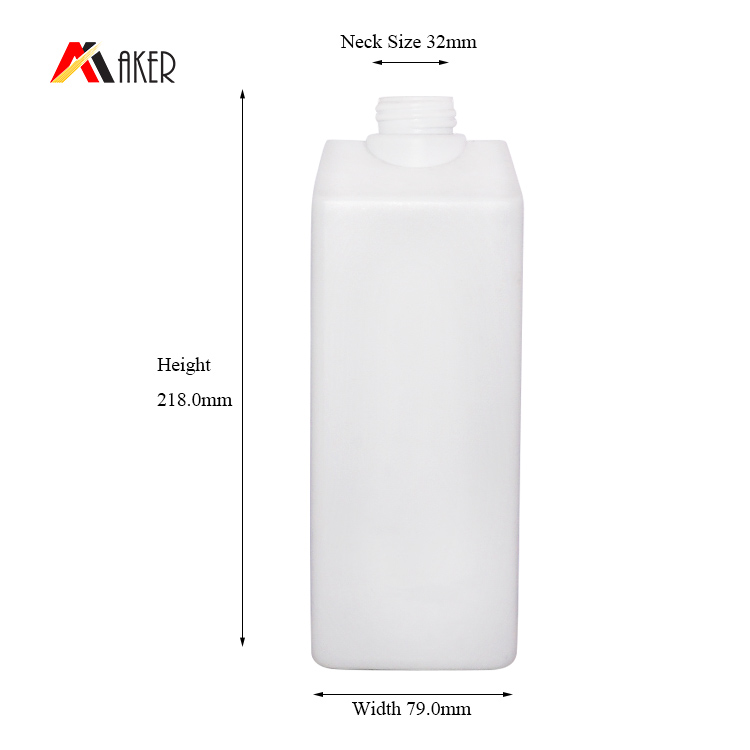 New design HDPE 1L empty dishwashing plastic liquid detergent bottle packaging