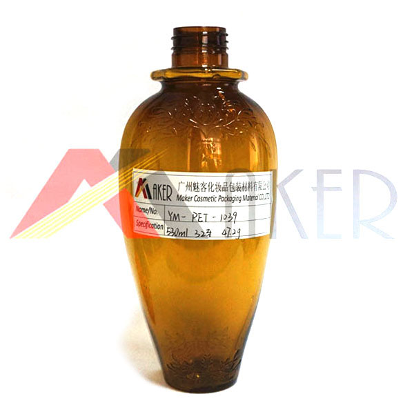 Newest Brown Amber Personal Care PET Plastic Bottle