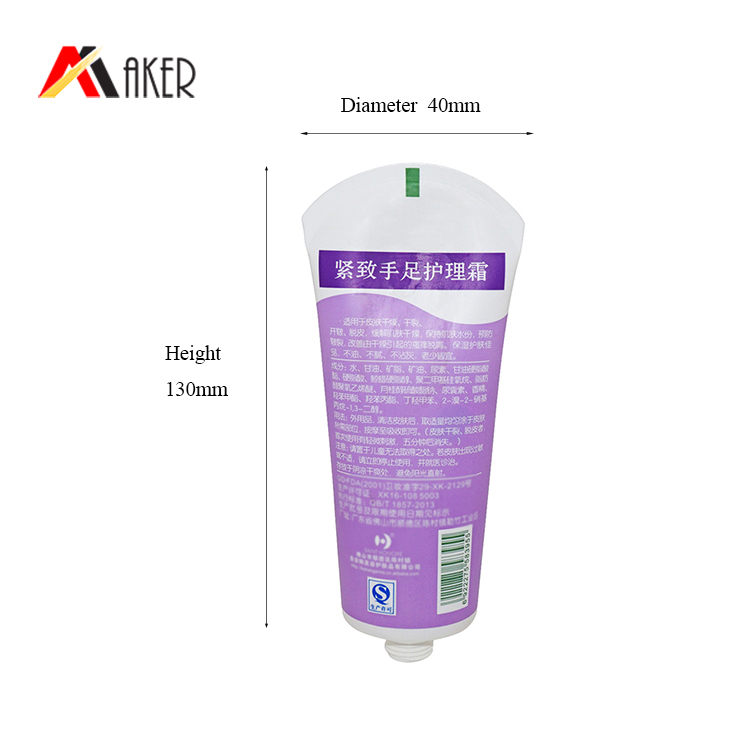 LDPE Labeling Cosmetic Hand Cream Tube Packaging With Flip Top Cap