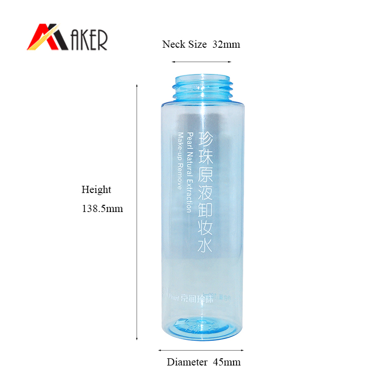 Wholesale Semi-transparent Facial Toner Bottle 180ml PET Plastic Bottle For Makeup Remover Mineral Water