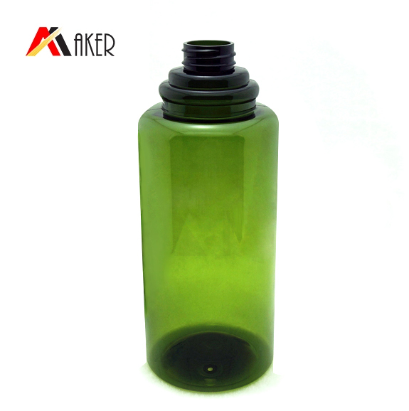 Green Amber plastic empty 1 liter PET luxury shampoo bottle packaging