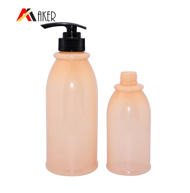 Green Amber plastic empty 1 liter PET luxury shampoo bottle packaging
