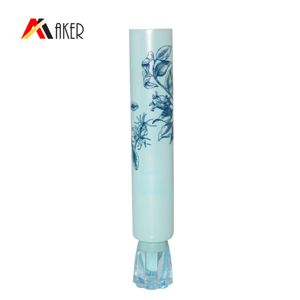 Custom OEM design empty 30ml soft cosmetic eye cream packaging tube with acrylic cap