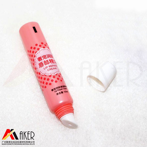 Alibaba supplier 10ml PE plastic cosmetic tube for lip gloss