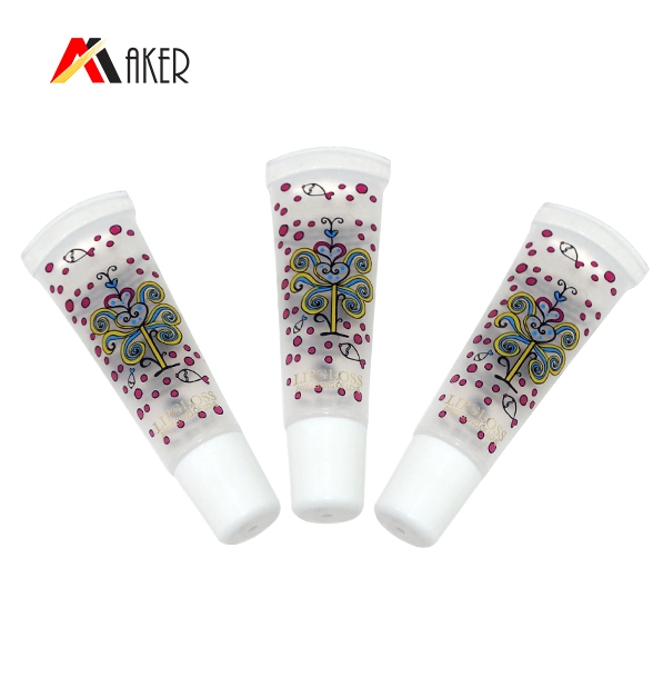 Alibaba supplier 10ml PE plastic cosmetic tube for lip gloss