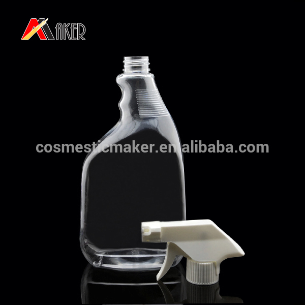 Clear 400ml 500ml empty pet plastic trigger spray bottle manufacturer