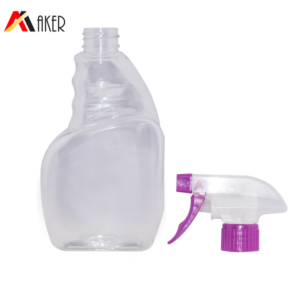 Clear 400ml 500ml empty pet plastic trigger spray bottle manufacturer