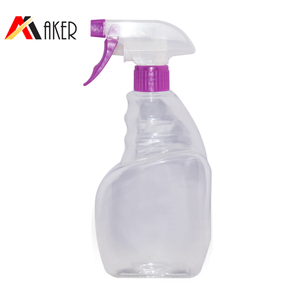 Clear 400ml 500ml empty pet plastic trigger spray bottle manufacturer