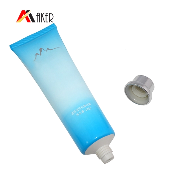 cosmetic empty oval plastic tube packaging for hand cream