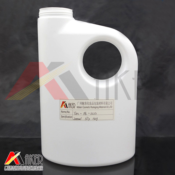 2L HDPE large plastic bottle with handles, laundry detergent bottle
