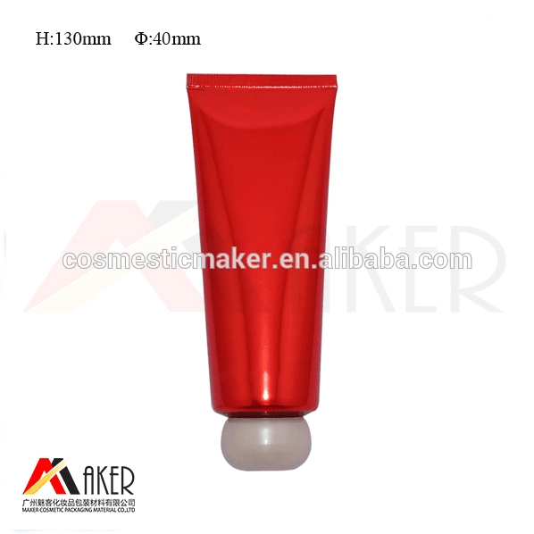 Hot sale 100ml round cosmetic PE tube with round shape screw cap