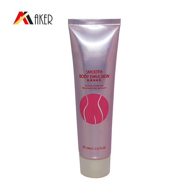 Hot sale 100ml round cosmetic PE tube with round shape screw cap