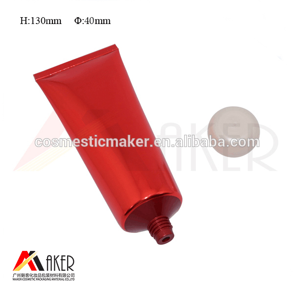 Hot sale 100ml round cosmetic PE tube with round shape screw cap