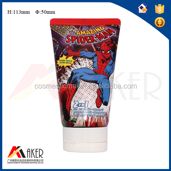 Customized printing LDPE round cosmetic tube package with flip cap