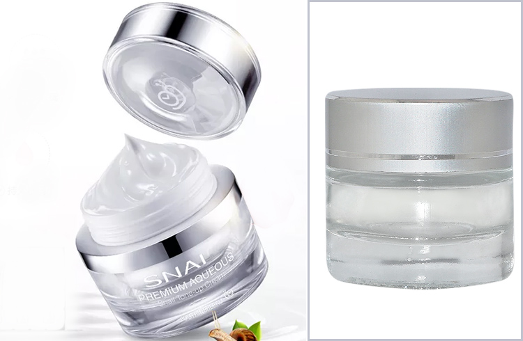 Recycled Skincare Packaging Clear Bottle Jars 7ml Glass Jar With Lid