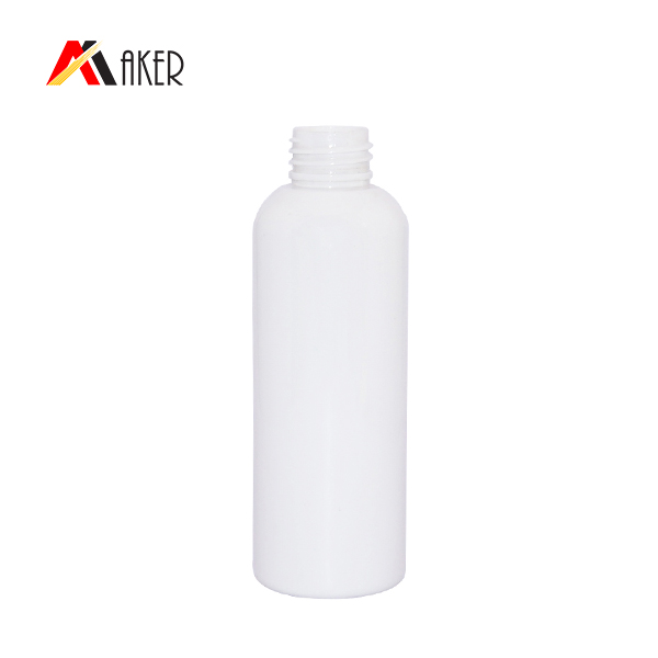 Wholesale 150ml 25g clear cosmetic white round shape PET plastic bottle