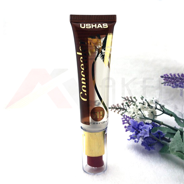 High-grade Gold Hot Stamping Plastic Airless Cosmetic Tube for BB Cream
