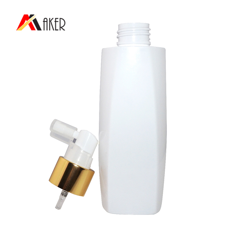 Trendy Ball Shape PETG 300ml Plastic Shampoo Bottles Packaging With Aluminium Golden Pump