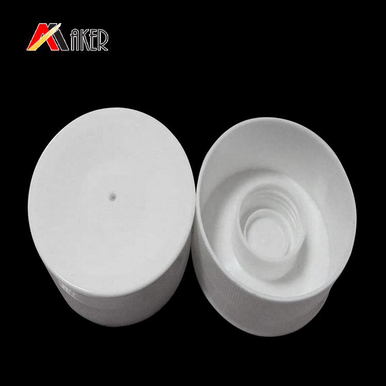 Wholesale round white 28mm neck PP double wall plastic screw cap for bottle