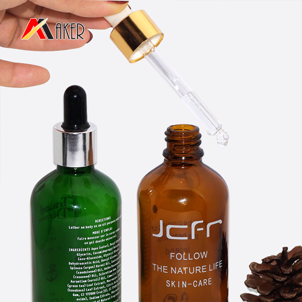Wholesale 3 oz 100ml amber liquid glass dropper bottle with cap